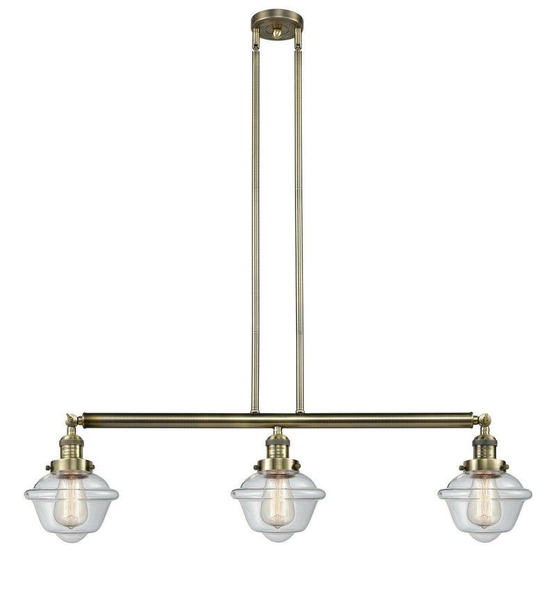 Innovations 213-AB-G532 Three Light Island Pendant, Antique Brass