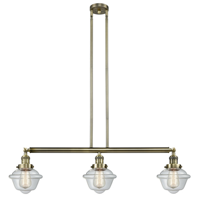 Innovations 213-AB-G532 Three Light Island Pendant, Antique Brass