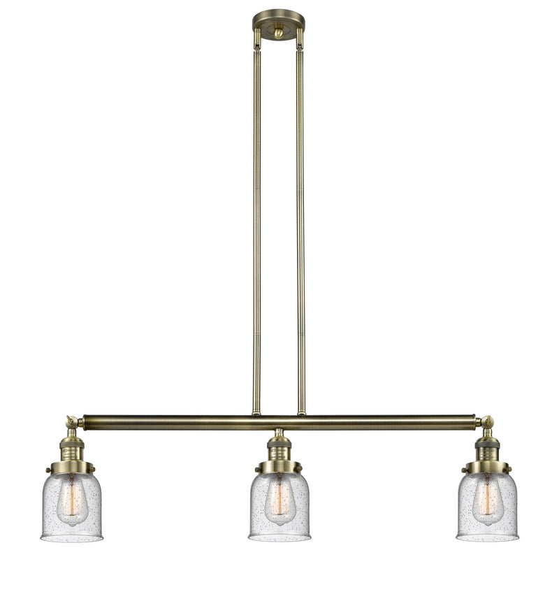 Innovations 213-AB-G54 Three Light Island Pendant, Antique Brass