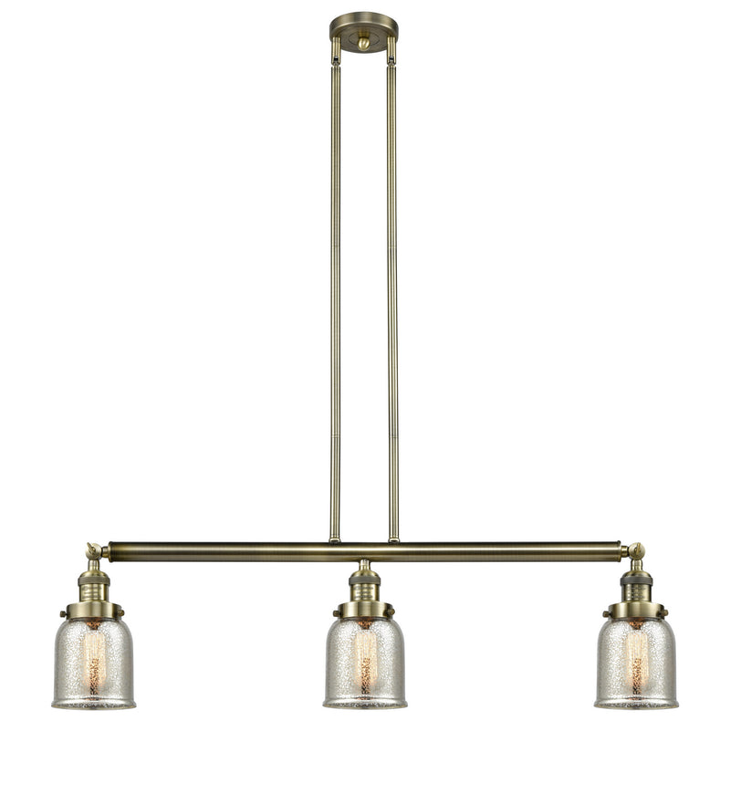 Innovations 213-AB-G58 Three Light Island Pendant, Antique Brass