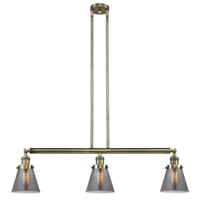 Innovations 213-AB-G63 Three Light Island Pendant, Antique Brass