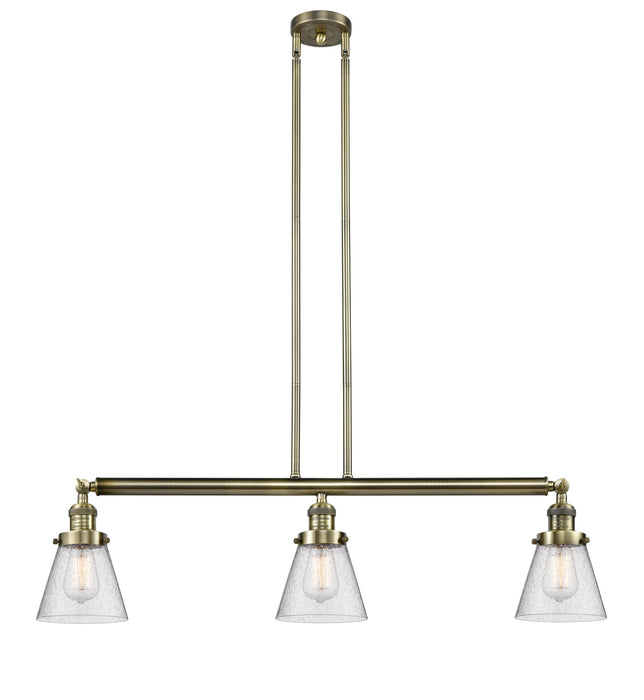 Innovations 213-AB-G64 Three Light Island Pendant, Antique Brass