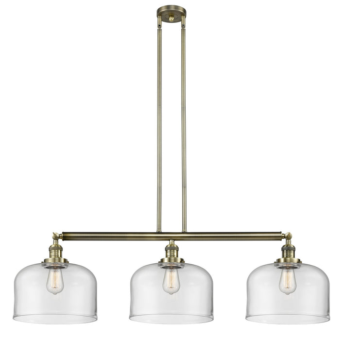 Innovations 213-AB-G72-L Three Light Island Pendant, Antique Brass
