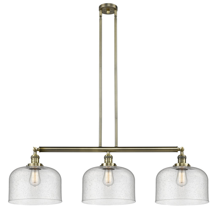 Innovations 213-AB-G74-L-LED LED Island Pendant, Antique Brass