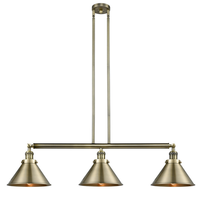 Innovations 213-AB-M10-AB Three Light Island Pendant, Antique Brass