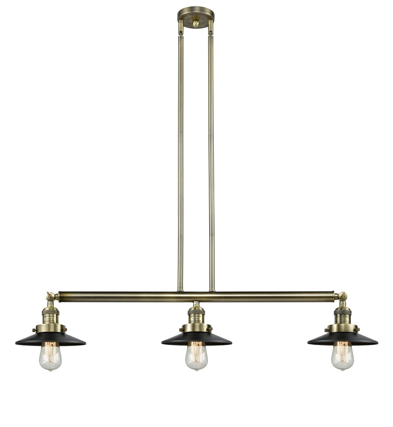 Innovations 213-AB-M6-LED LED Island Pendant, Antique Brass