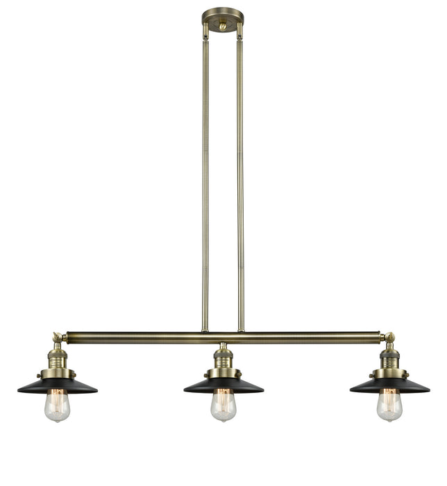 Innovations 213-AB-M6-LED LED Island Pendant, Antique Brass