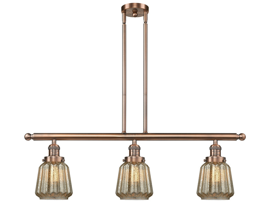 Innovations 213-AC-G146-LED LED Island Pendant, Antique Copper