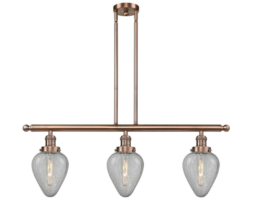 Innovations 213-AC-G165-LED LED Island Pendant, Antique Copper