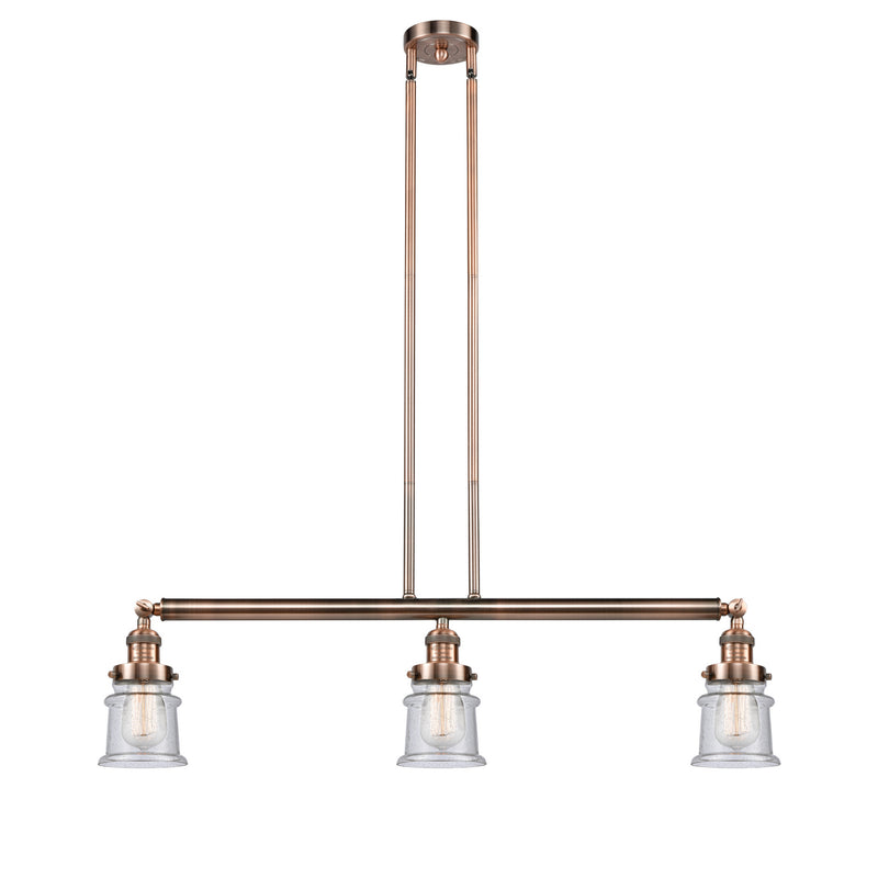 Innovations 213-AC-G184S-LED LED Island Pendant, Antique Copper