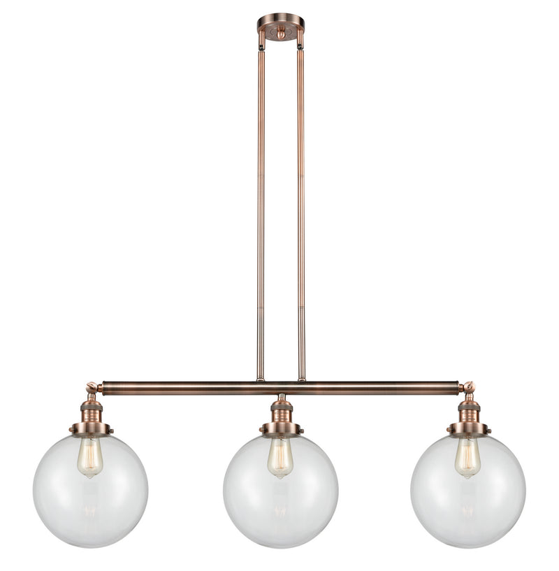 Innovations 213-AC-G202-10-LED LED Island Pendant, Antique Copper