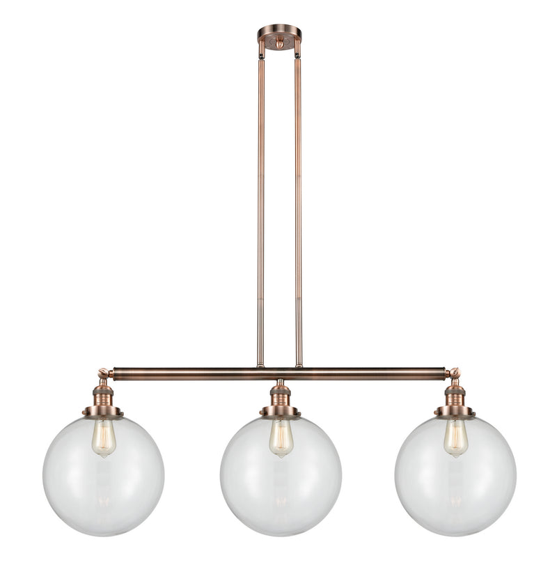 Innovations 213-AC-G202-12-LED LED Island Pendant, Antique Copper