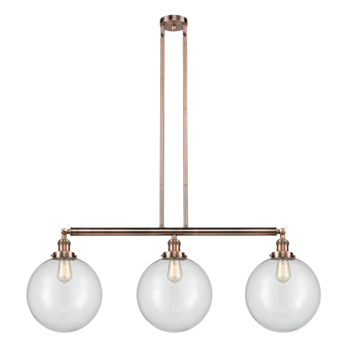 Innovations 213-AC-G202-12-LED LED Island Pendant, Antique Copper