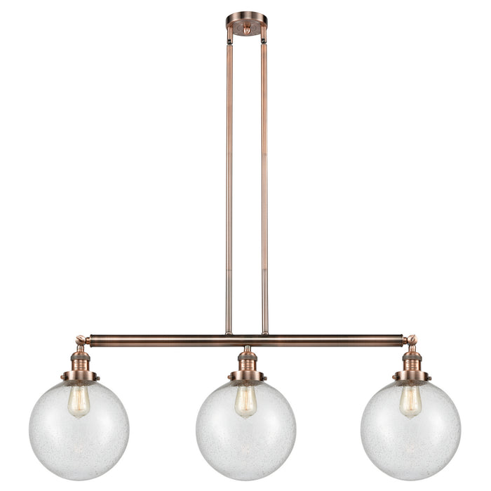 Innovations 213-AC-G204-10-LED LED Island Pendant, Antique Copper