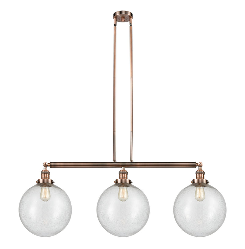 Innovations 213-AC-G204-12-LED LED Island Pendant, Antique Copper
