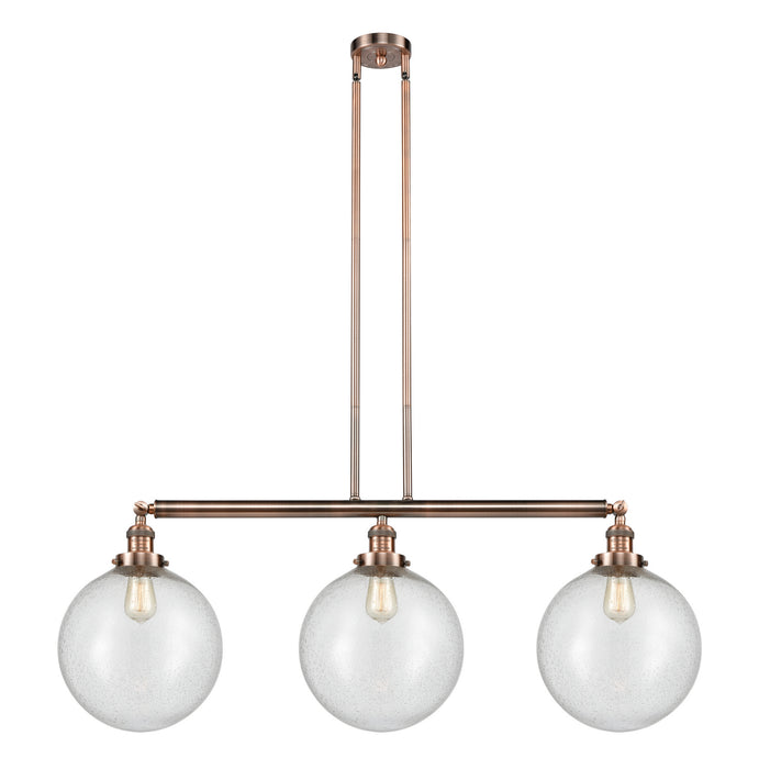 Innovations 213-AC-G204-12-LED LED Island Pendant, Antique Copper