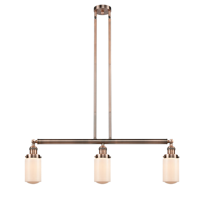 Innovations 213-AC-G311 Three Light Island Pendant, Antique Copper