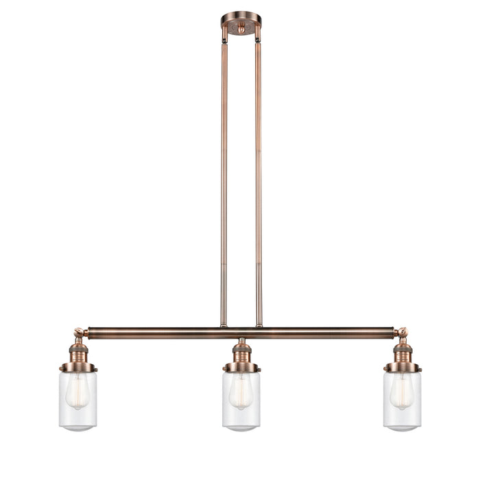 Innovations 213-AC-G314-LED LED Island Pendant, Antique Copper