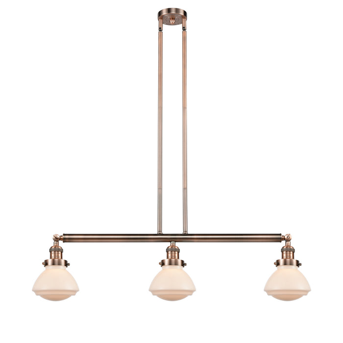 Innovations 213-AC-G321 Three Light Island Pendant, Antique Copper