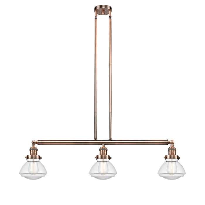 Innovations 213-AC-G322-LED LED Island Pendant, Antique Copper