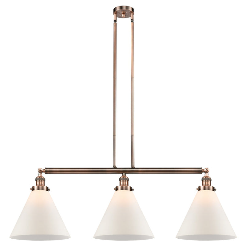 Innovations 213-AC-G41-L Three Light Island Pendant, Antique Copper
