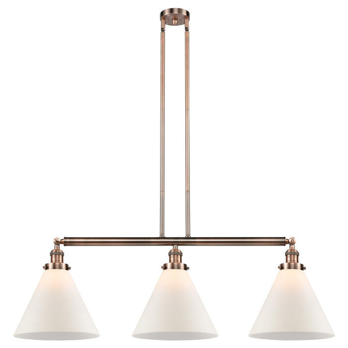 Innovations 213-AC-G41-L Three Light Island Pendant, Antique Copper
