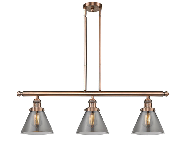 Innovations 213-AC-G43-LED LED Island Pendant, Antique Copper