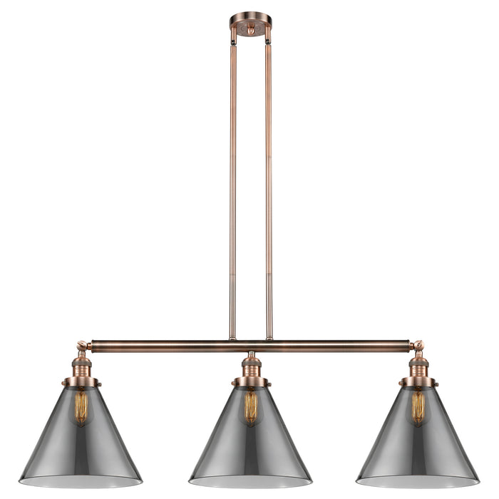 Innovations 213-AC-G43-L-LED LED Island Pendant, Antique Copper