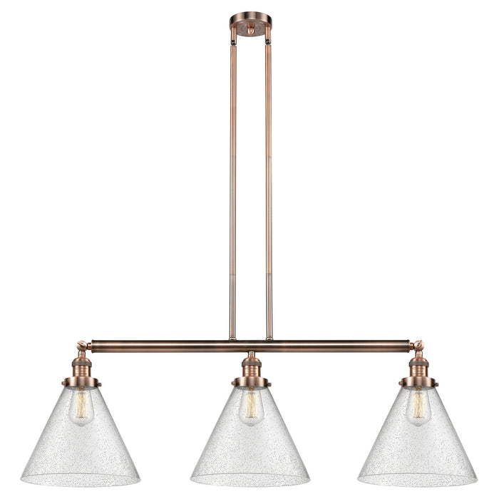 Innovations 213-AC-G44-L-LED LED Island Pendant, Antique Copper