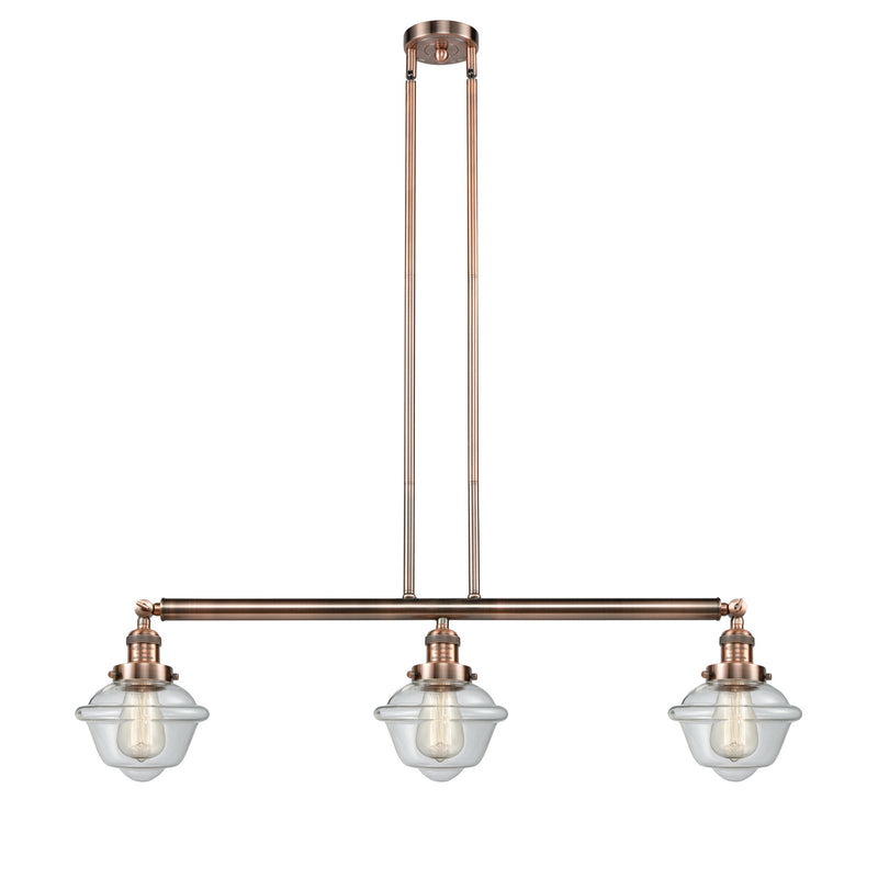 Innovations 213-AC-G532-LED LED Island Pendant, Antique Copper