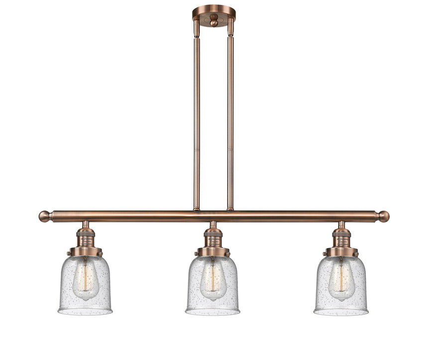 Innovations 213-AC-G54 Three Light Island Pendant, Antique Copper