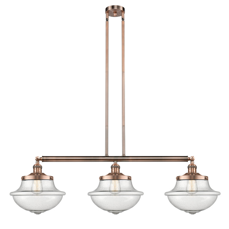 Innovations 213-AC-G544-LED LED Island Pendant, Antique Copper