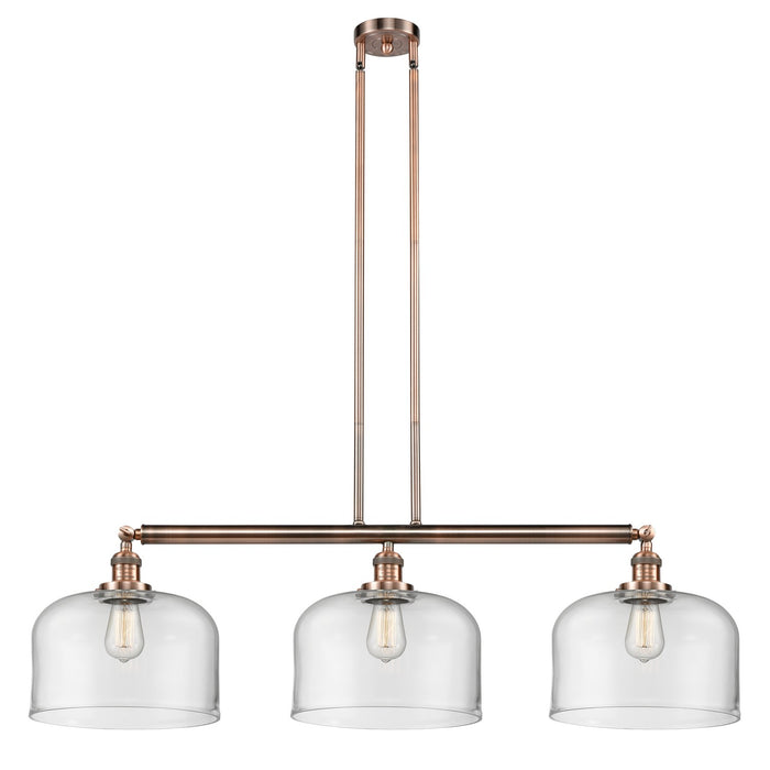 Innovations 213-AC-G72-L Three Light Island Pendant, Antique Copper