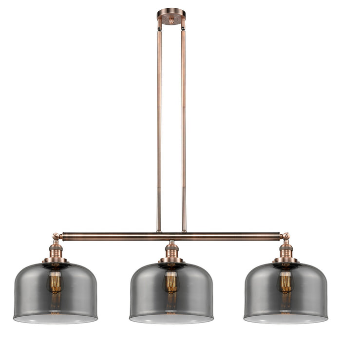 Innovations 213-AC-G73-L Three Light Island Pendant, Antique Copper