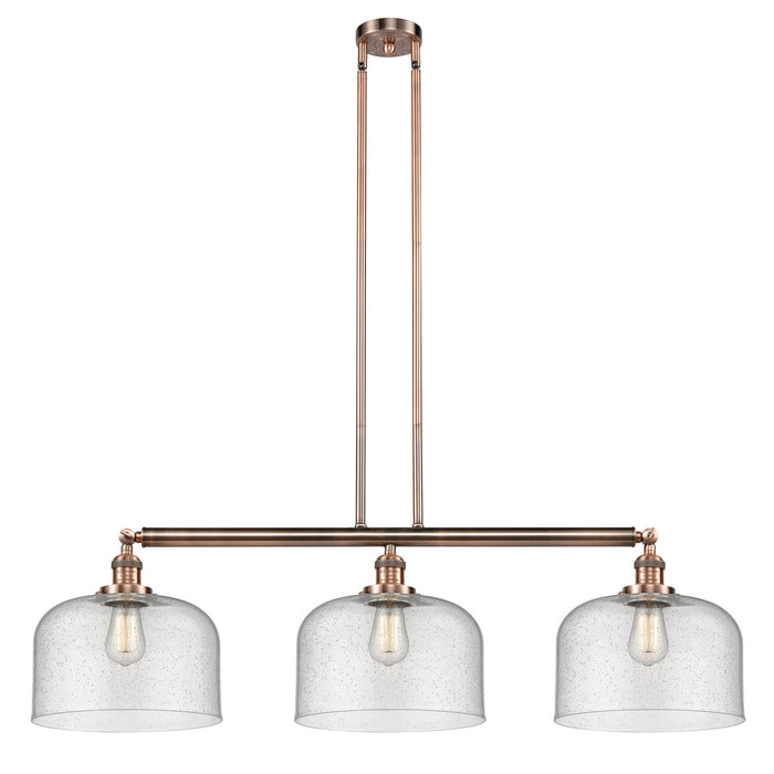 Innovations 213-AC-G74-L-LED LED Island Pendant, Antique Copper
