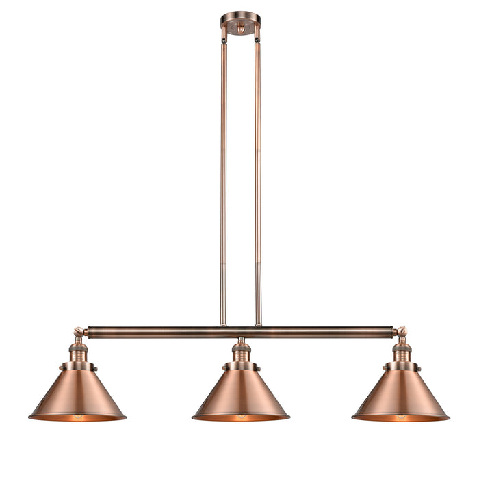 Innovations 213-AC-M10-AC Three Light Island Pendant, Antique Copper