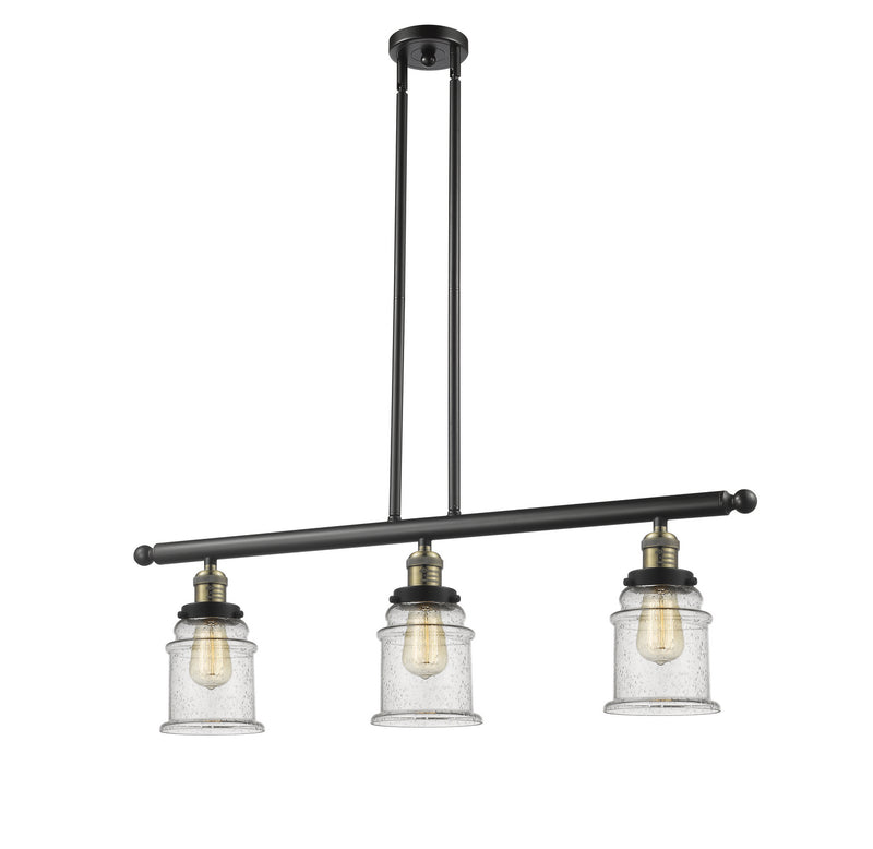 Innovations 213-BAB-G184 Three Light Island Pendant, Black Antique Brass
