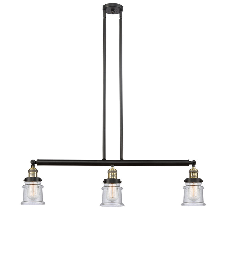 Innovations 213-BAB-G184S Three Light Island Pendant, Black Antique Brass