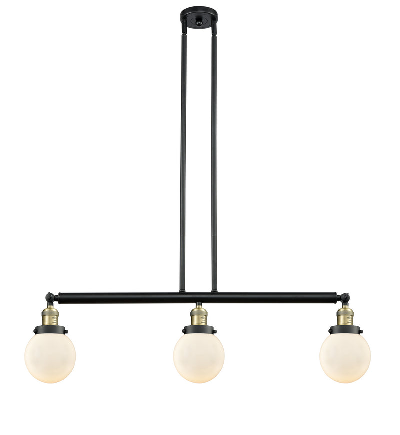 Innovations 213-BAB-G201-6-LED LED Island Pendant, Black Antique Brass