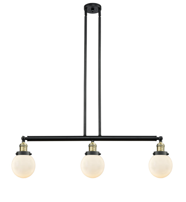 Innovations 213-BAB-G201-6-LED LED Island Pendant, Black Antique Brass