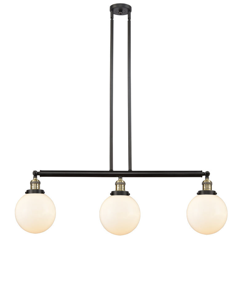 Innovations 213-BAB-G201-8-LED LED Island Pendant, Black Antique Brass