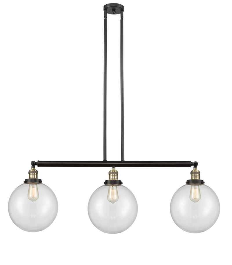 Innovations 213-BAB-G202-10-LED LED Island Pendant, Black Antique Brass