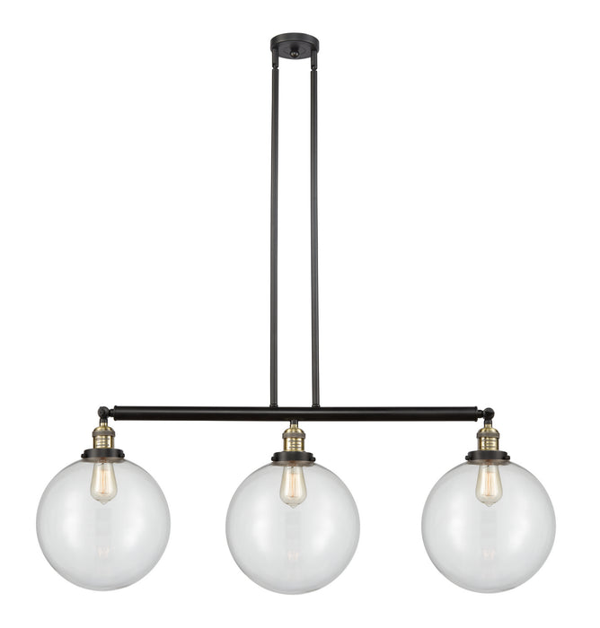 Innovations 213-BAB-G202-12 Three Light Island Pendant, Black Antique Brass