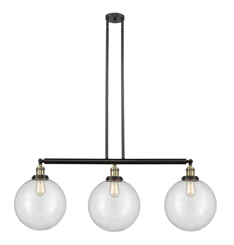 Innovations 213-BAB-G202-12-LED LED Island Pendant, Black Antique Brass