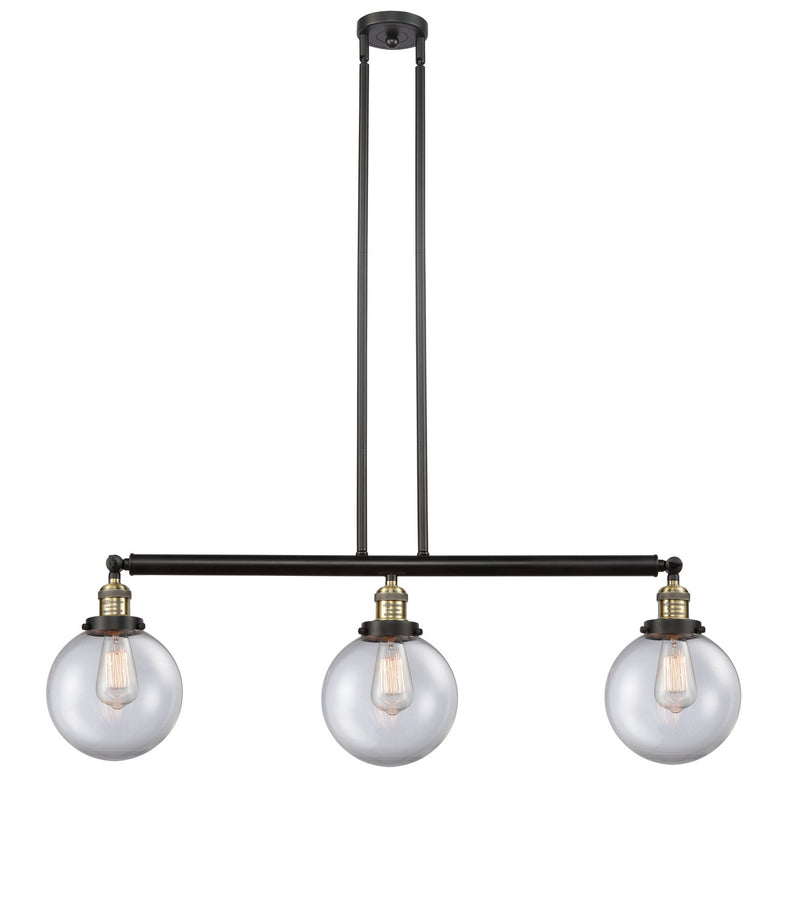 Innovations 213-BAB-G202-8-LED LED Island Pendant, Black Antique Brass