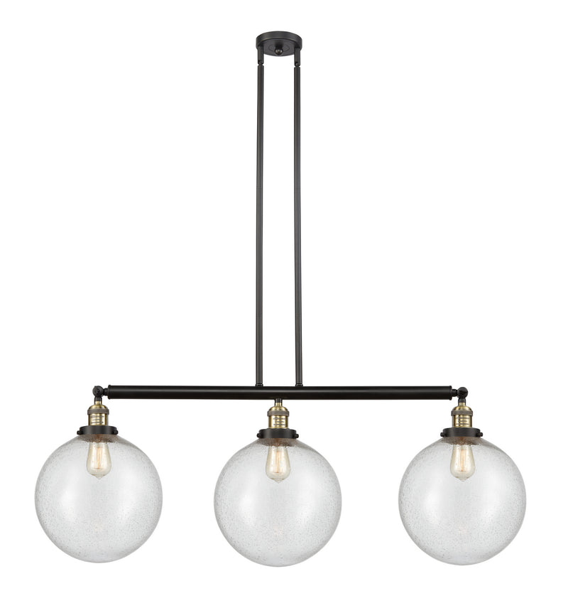 Innovations 213-BAB-G204-12 Three Light Island Pendant, Black Antique Brass