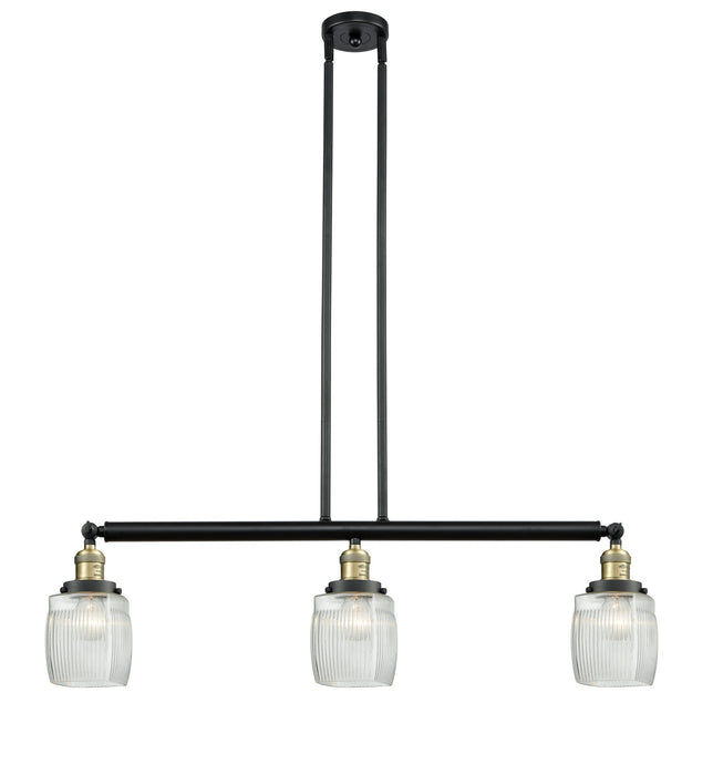 Innovations 213-BAB-G302 Three Light Island Pendant, Black Antique Brass