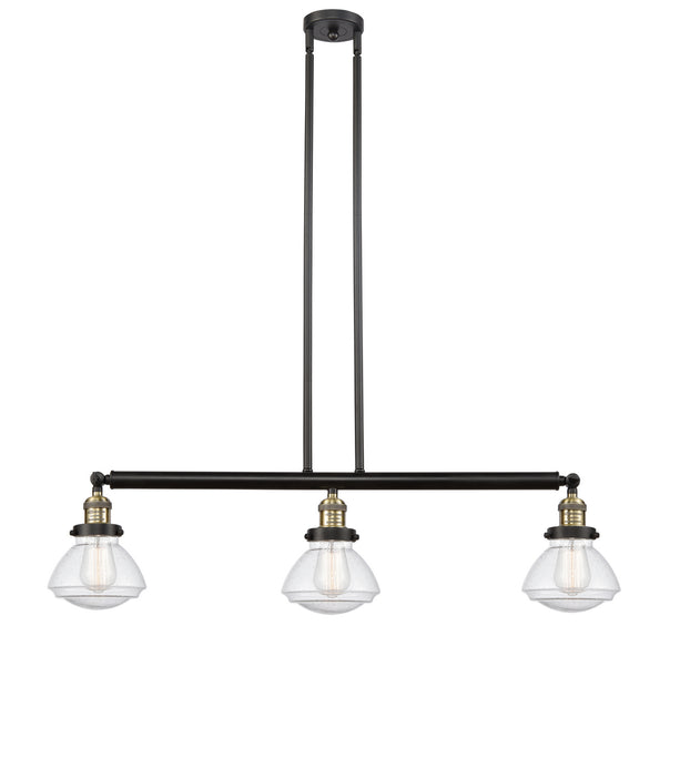 Innovations 213-BAB-G324 Three Light Island Pendant, Black Antique Brass