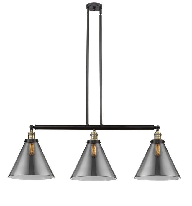 Innovations 213-BAB-G43-L Three Light Island Pendant, Black Antique Brass
