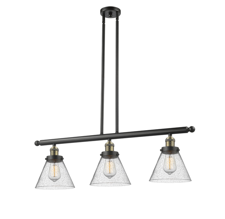 Innovations 213-BAB-G44 Three Light Island Pendant, Black Antique Brass